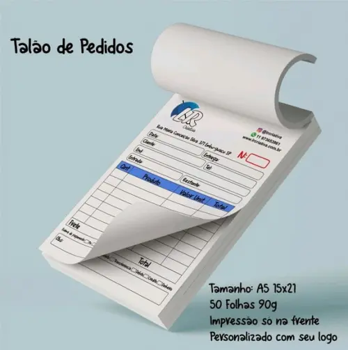 3 talão de pedidos A5 15x21