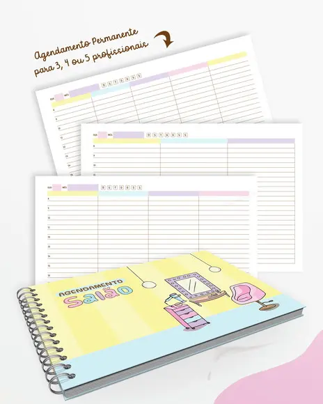 Agenda de Agendamento Para 3 4 ou 5 Profissionais