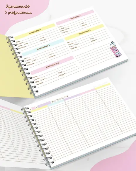 Agenda de Agendamento Para 3 4 ou 5 Profissionais