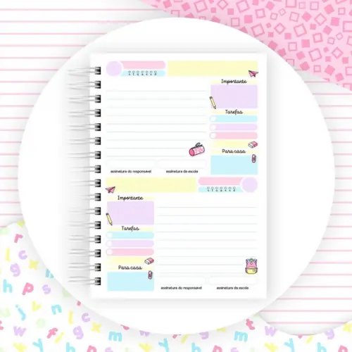 Agenda Escolar 2 Dias Por Folhas 2024