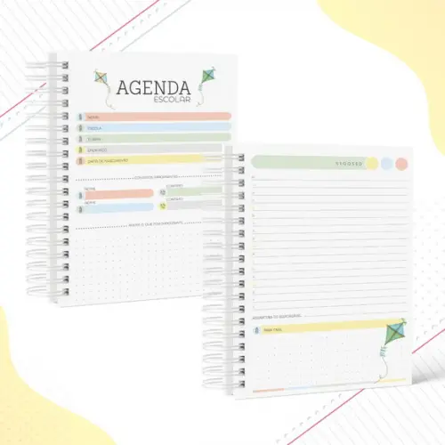 Agenda Escolar Futebol 1 Dia Por Folha Envio Rápido