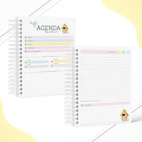 Agenda Escolar Menina 1 Dia Por Folha Rápido Envio