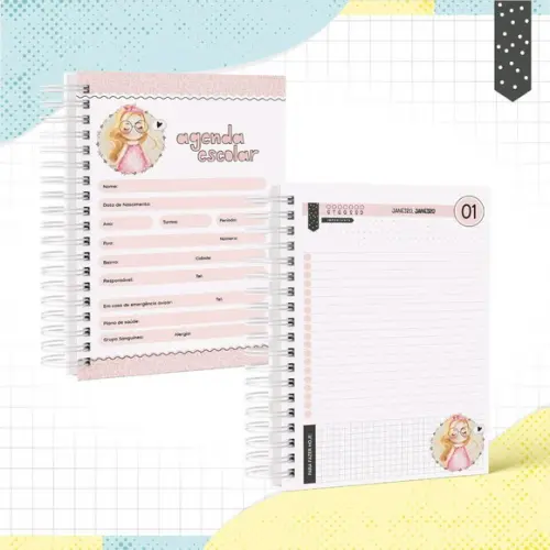 Agenda Escolar Menina Permanente