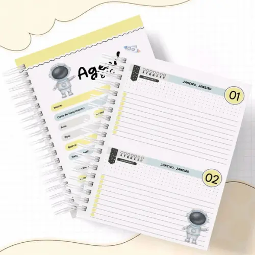 Agenda Escolar ou Creche Astronauta