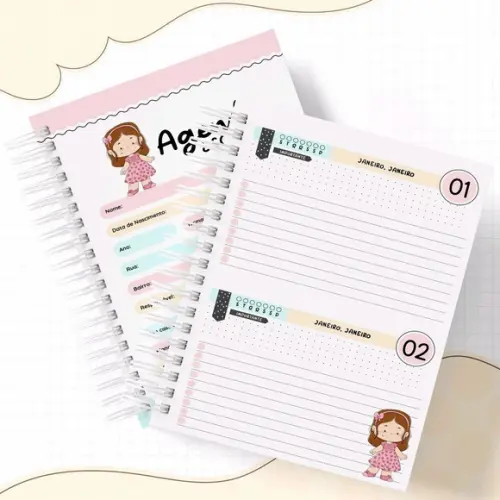 Agenda Escolar ou Creche Menina