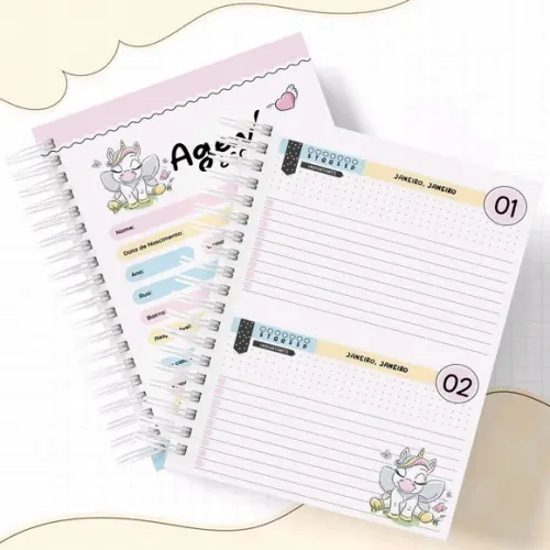 Agenda Escolar ou Creche Unicórnio