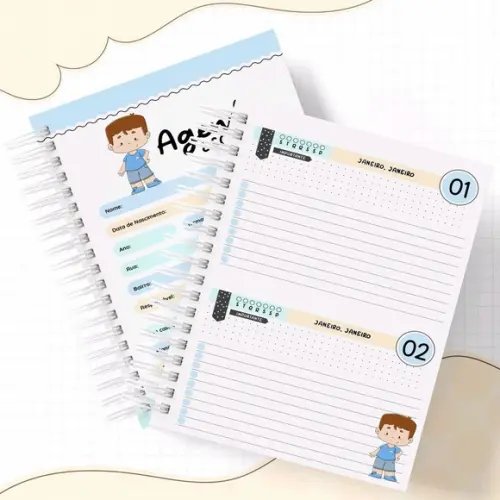 Agenda Escolar ou Creche Menino