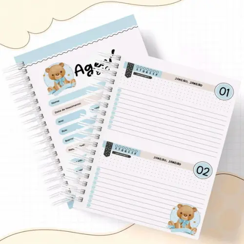 Agenda Escolar ou Creche Ursinhos