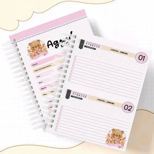 Agenda Escolar ou Creche Ursinhos