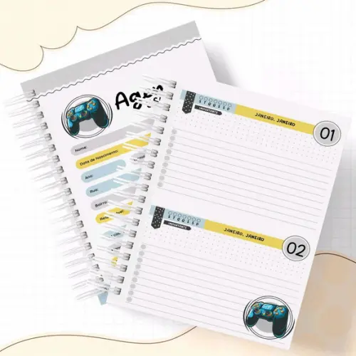 Agenda Escolar ou Creche Vídeo Game
