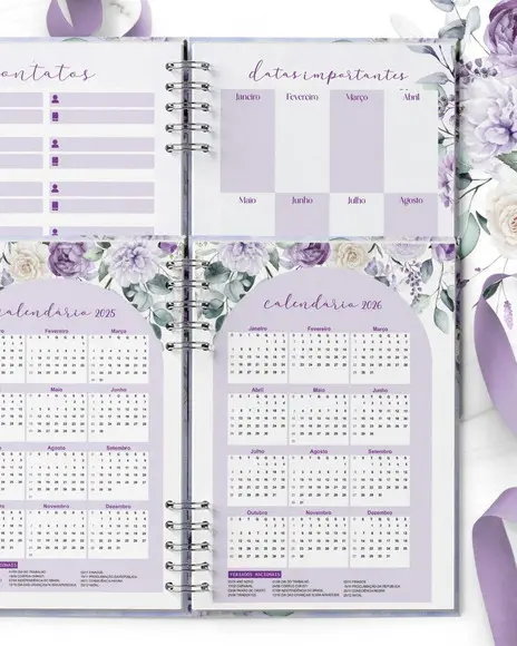 Agenda Floral Violeta 2025