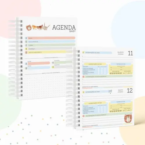 Agenda para Creche 2 Dias Por Folhas 2024