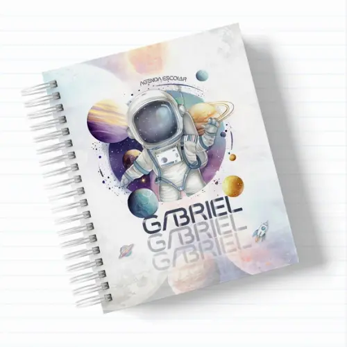 Agenda para Creche Astronauta 2 Dias Por Folhas 2025