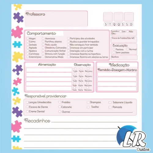 Agenda para Creche Autista