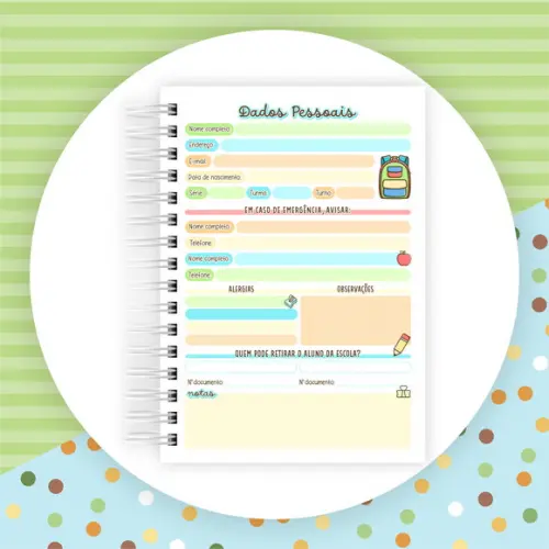 Agenda para Escolar 2025 2 Dias Por Folhas