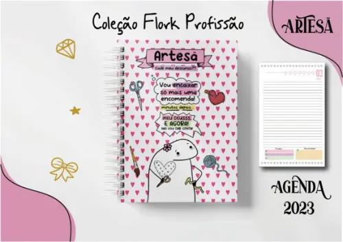 Agenda Profissão Flork 2023 2 Dias Por Folha