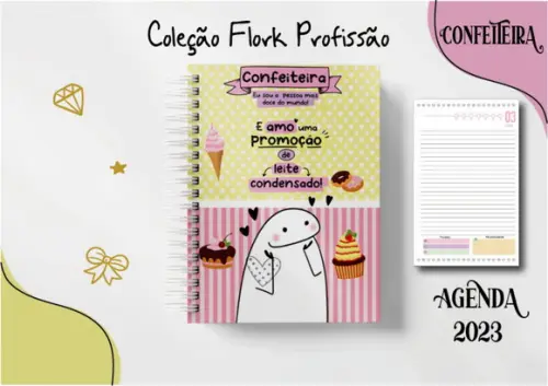 Agenda Profissão Flork 2023 2 Dias Por Folha