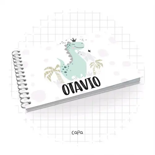 Álbum do bebê de 0 a 5 anos dinossauro
