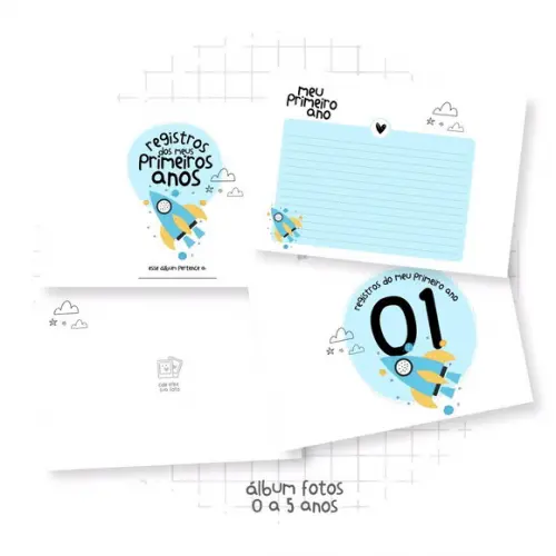 Álbum do Bebê de 0 a 5 Anos Menino