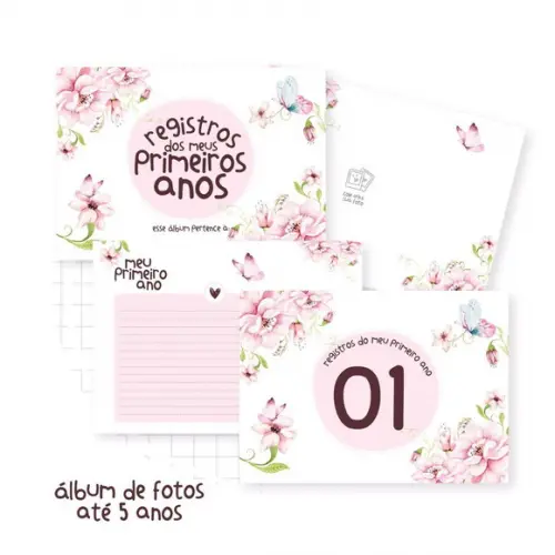 Álbum do Bebê de 0 a 5 Anos Menina