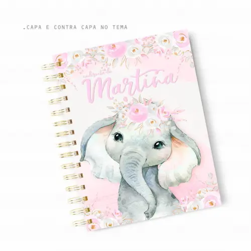 Caderneta de Saúde (vacinação) Elefantinha Personalizada