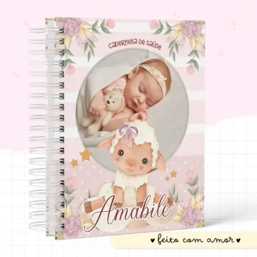 Caderneta de Saúde Personalizada com Foto Boneca