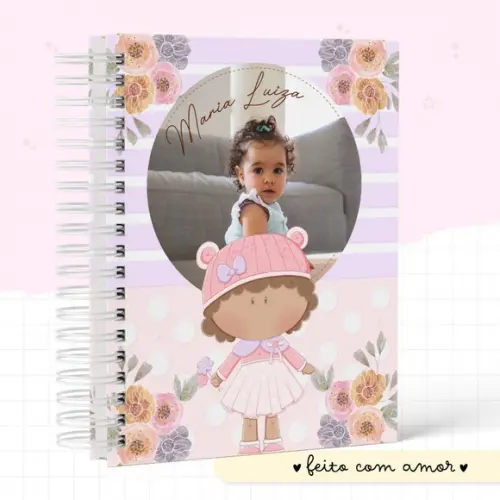 Caderneta de Saúde Personalizada com Foto Boneca