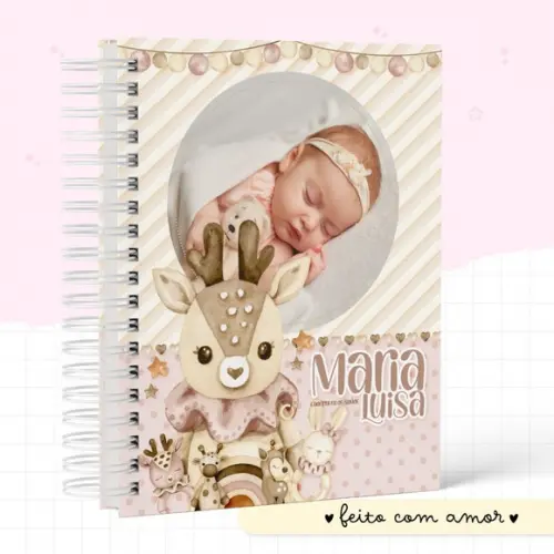 Caderneta de Saúde Personalizada com Foto Menina