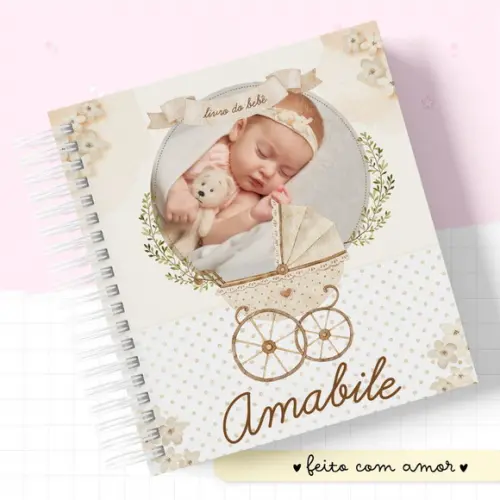 Caderneta de Saúde Personalizada com Foto Menina