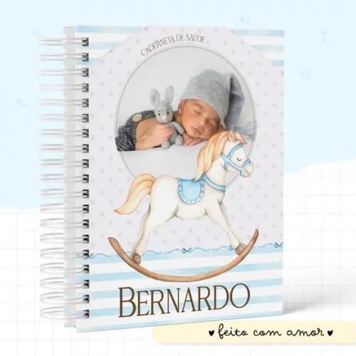 Caderneta de Saúde Personalizada com Foto Menino
