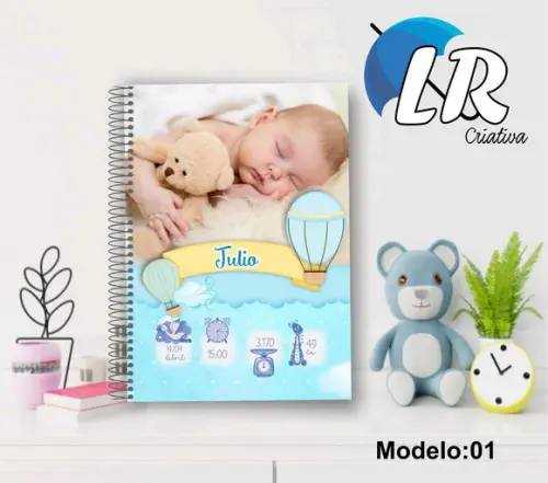 Caderneta de Vacina Personalizada com Foto Menino