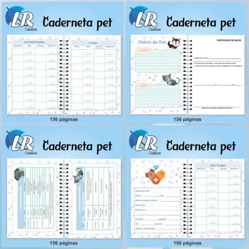 Caderneta de vacina pet personalizada COMPLETA