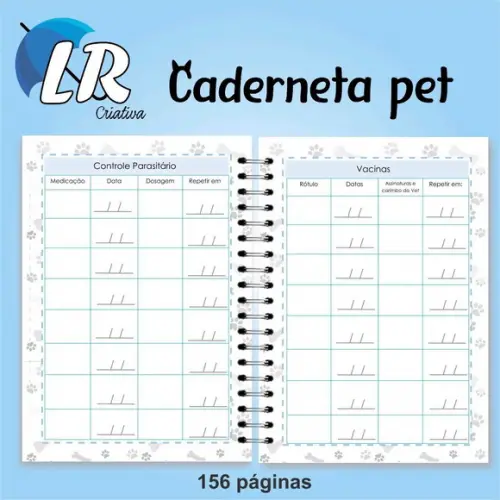 Caderneta de vacina pet personalizada COMPLETA