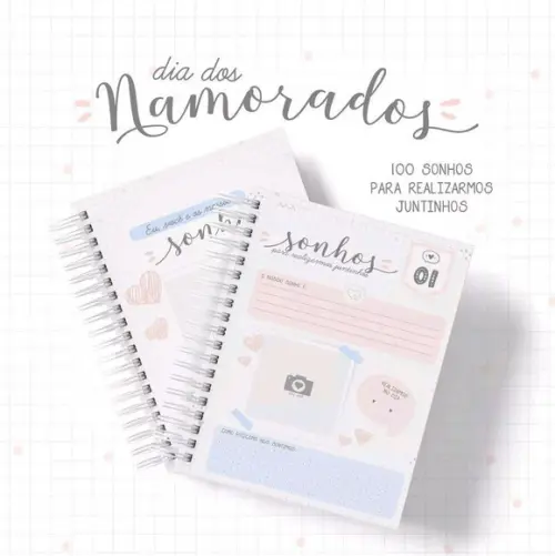 Caderno 100 Sonhos Dia dos Namorados