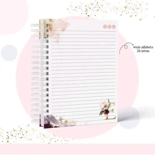 Caderno Alfabeto Marsala Personalizado