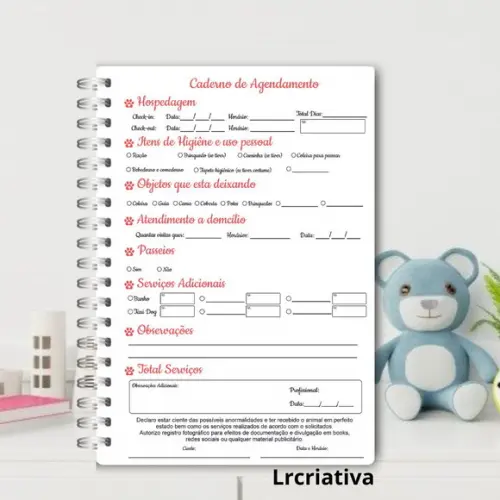 Caderno de Agendamento de Hospedagem Pet