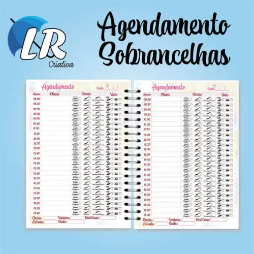 Caderno de Agendamento Designer Sobrancelhas
