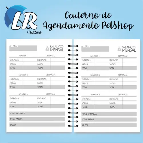 Caderno de Agendamento para Petshop