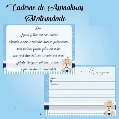 Caderno de Assinaturas Maternidade
