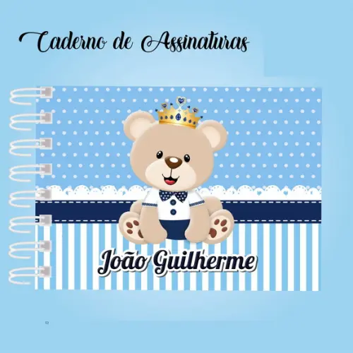 Caderno de Assinaturas Ursinho Príncipe