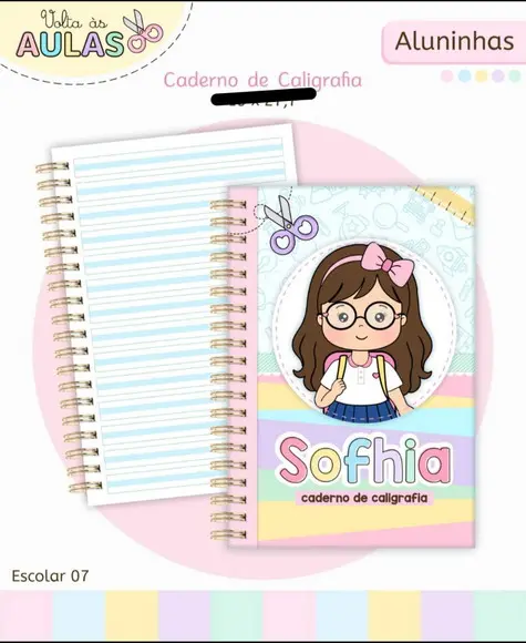 Caderno de Caligrafia Aluninha