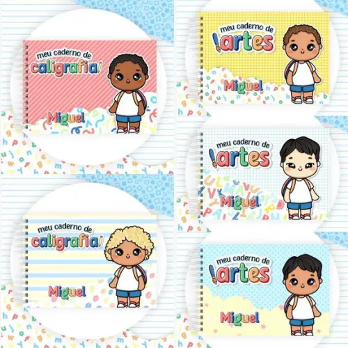 Caderno de Caligrafia Personalizado