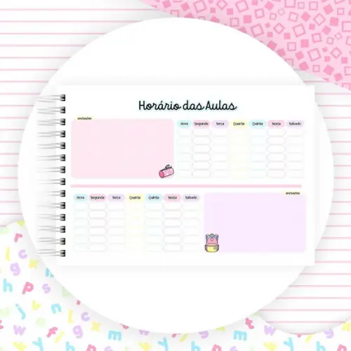 Caderno de Caligrafia Personalizado Menina