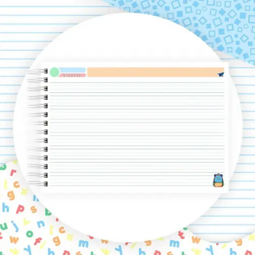 Caderno de Caligrafia Personalizado Menino