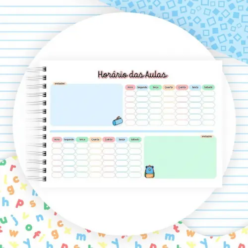 Caderno de Caligrafia Personalizado Menino