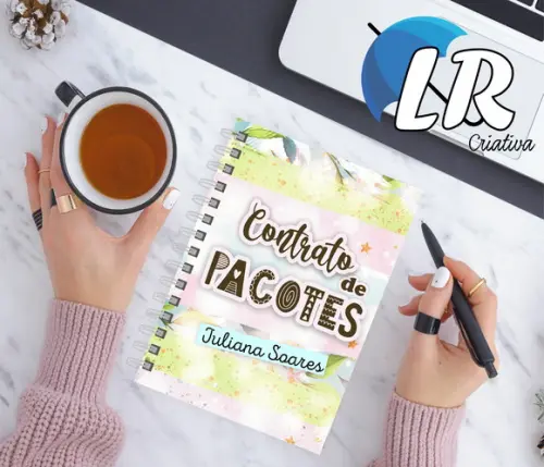 Caderno de contrato de pacote