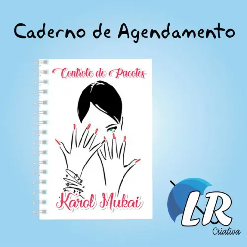 Caderno de controle de pacote + contrato mensal Manicure