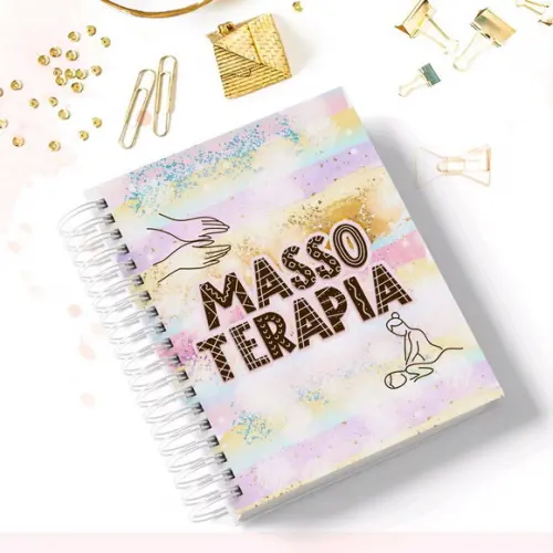Caderno de controle de pacote + contrato mensal Massagista