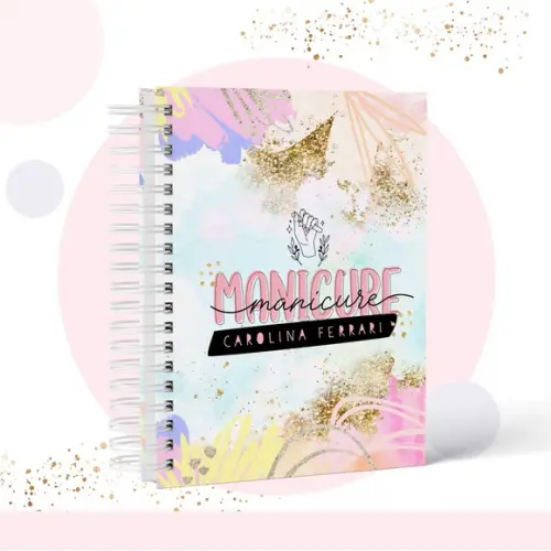 Caderno de controle de pacote + contrato Mensal manicure