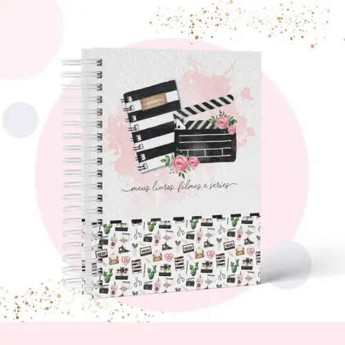 Caderno de Livros Filmes e Séries